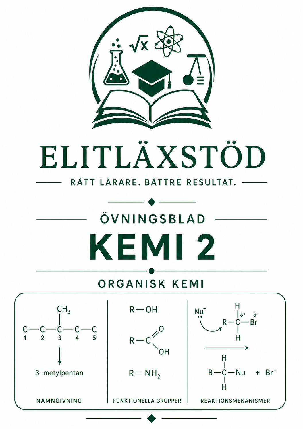 Omslag till uppgiftspaket i Kemi 2