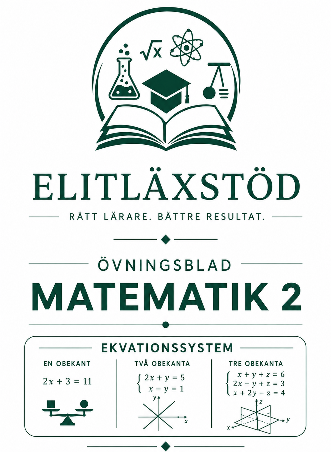 Omslag till uppgiftspaket i Matematik 2